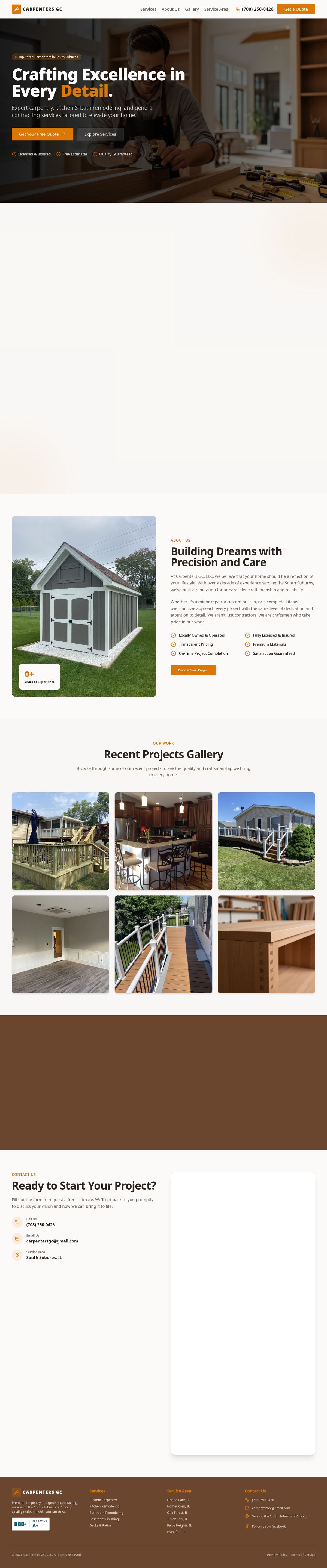 Carpenters GC website homepage